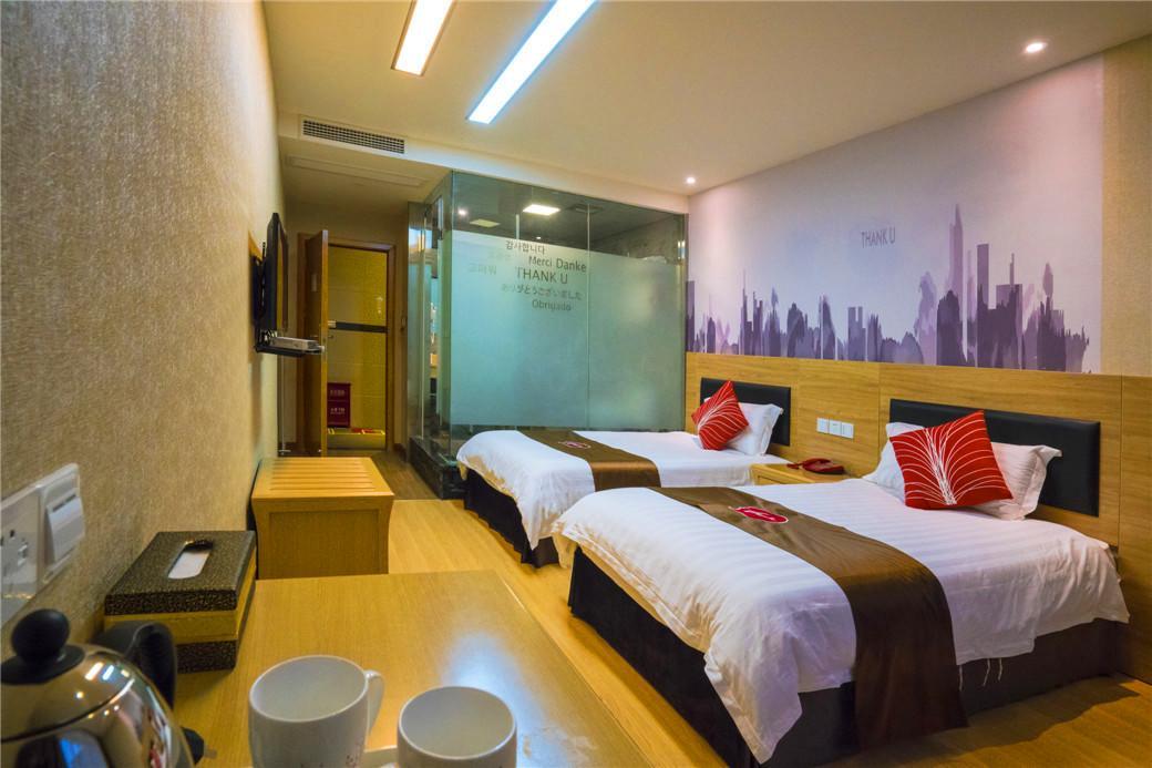 Thank Inn Chain Hotel Sichuan Guangan Wusheng County Hongwu Avenue מראה חיצוני תמונה