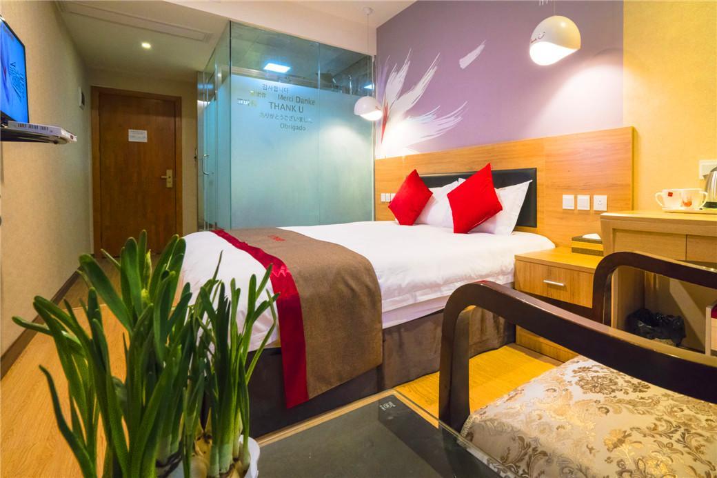 Thank Inn Chain Hotel Sichuan Guangan Wusheng County Hongwu Avenue מראה חיצוני תמונה